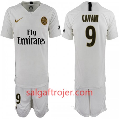 Paris Saint-Germain Fodboldtrøjer Cavani 9 Børn Udebanesæt 2018/19 Kort ærmer Paris Saint-Germain Fodboldtrøjer Cavani 9 Børn Udebanesæt 2018/19 Kort ærmer